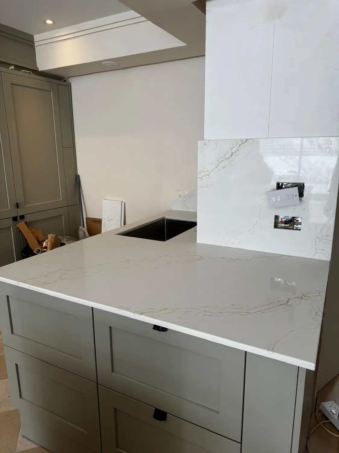 Recent marble and stone installation project by A&M Marble & Stone