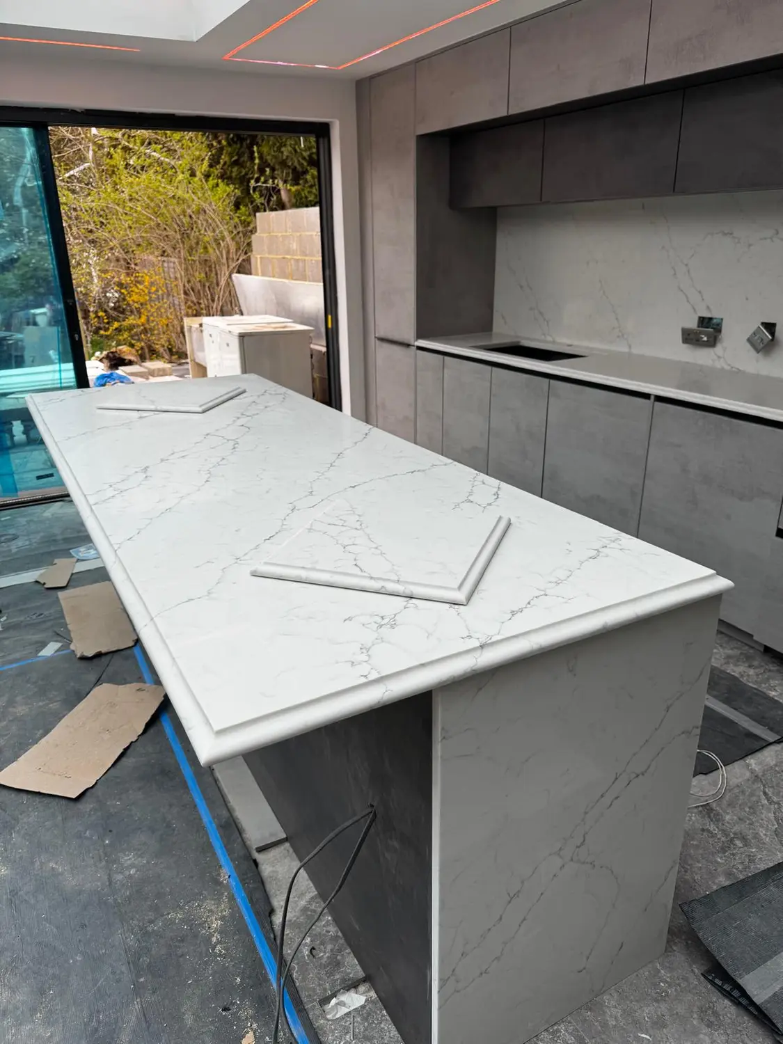 Recent marble and stone installation project by A&M Marble & Stone
