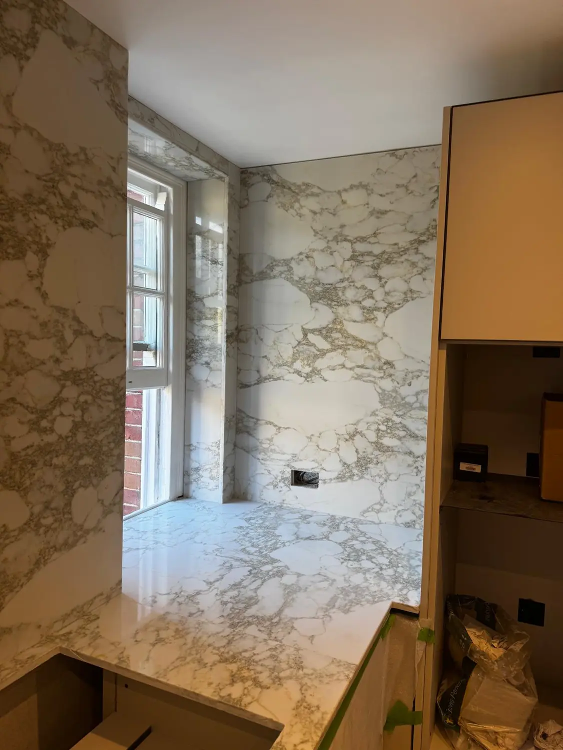 Recent marble and stone installation project by A&M Marble & Stone